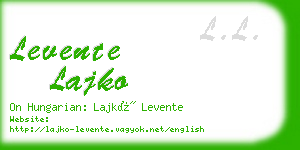 levente lajko business card
